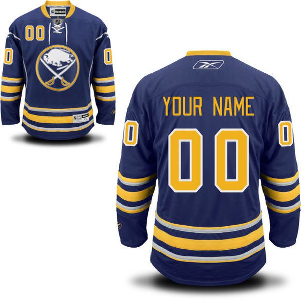 Reebok Buffalo Sabres Men Premier Home Custom NHL Jersey - Navy Blue->->Custom Jersey